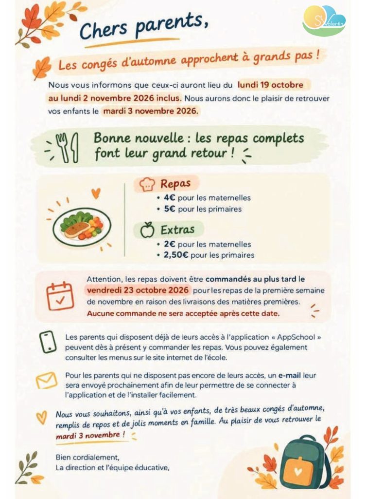Congés d'automne